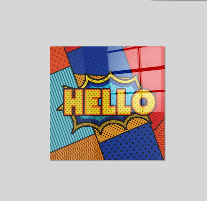 Wallity Cuadro Decorativo de Vidrio Templado Multicolor 70 x 70 cm